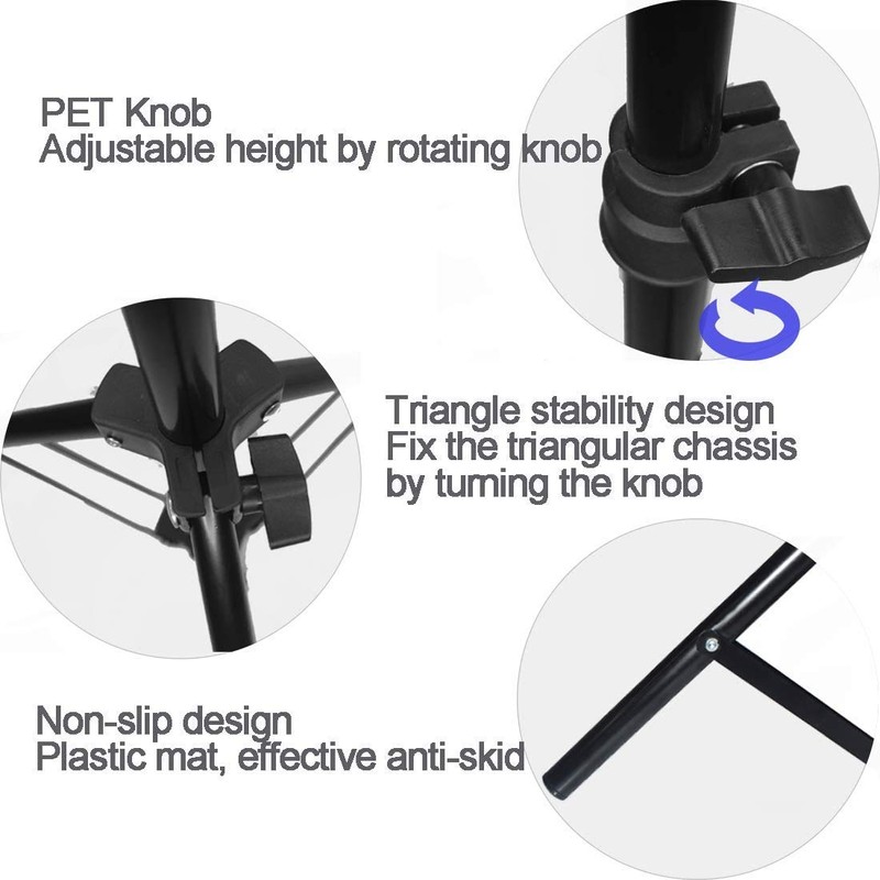 Projector Floor Stand, Folding Portable Tripod Mount - Adjustable Height