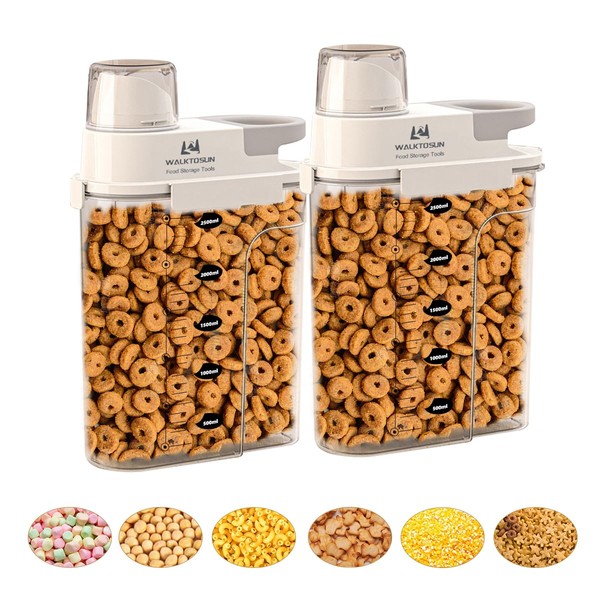 Walktosun Covered dry food cereal storage containers,cereal storage containers, portable