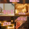 Ufurty Letras decorativas iluminadas, números de carpa LED rosa 'ONE',