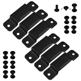 ZIUZI 6 Pcs Tape Measure Holder Clips, Black Metal Tape Measure Holder with Rivets for Leather Tape Holster and Tool Pocket Pouch