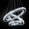 Dixun LED Chandeliers Modern Ceiling Light Fixture 3 Rings Adjustable