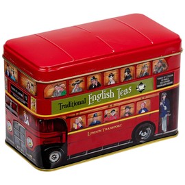 New English Teas London Bus Tea Tin with 25 English Breakfast Teabags