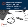 Poly (Plantronics + Polycom) EncorePro 545 USB-A and USB-C USB