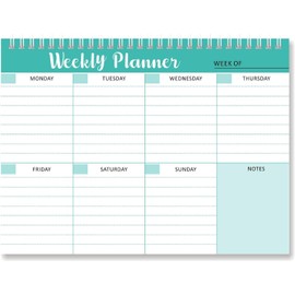 PQCLXUYA Weekly Planner Pad,Spiral Bound Weekly Goals Schedule,To-Do List Notebook,52 Weeks Calendars & Organizers for Meal, Appointments, Schedule, with Habit Tracker (green)