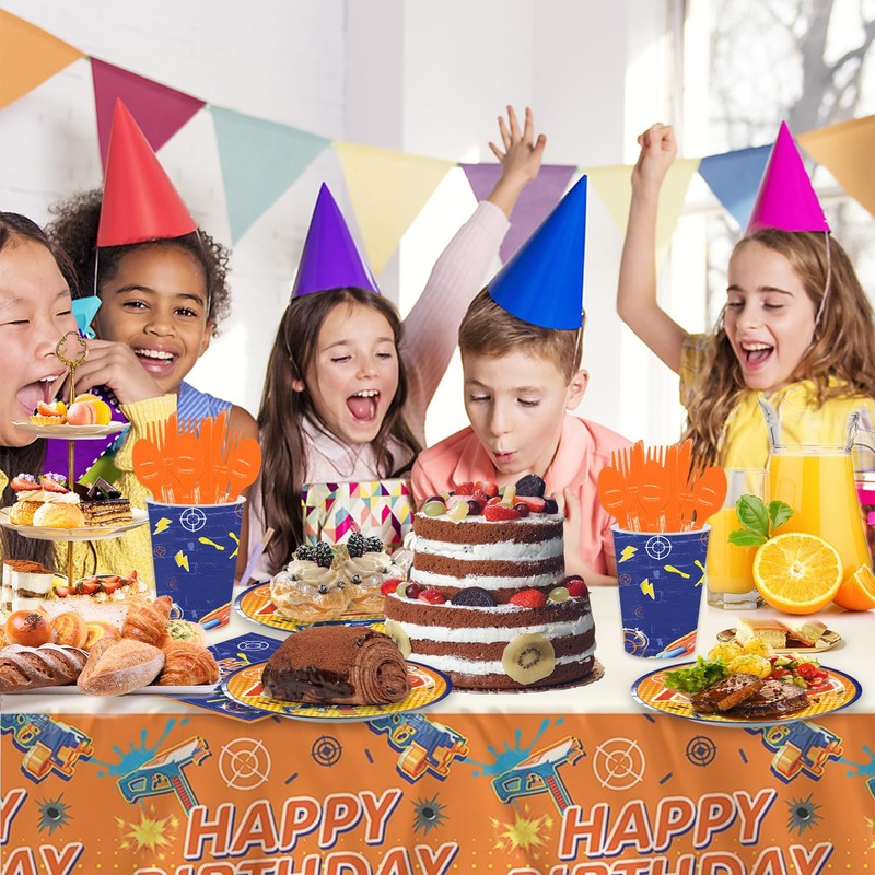 141Pcs Dart War Parties,Dart War Party Tableware Party Disposable Dinnerware