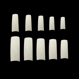 Vivace 2PACK Natural/Clear Half-moon 510 Artificial Fake Nails (total 1020Tips) 11Sizes For Nail Salon Nail Shop 27010/27012 (Half-Moon)