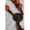 Unbranded CHRISTIAN CATHOLIC ROSARY Beads 8mm Saint BENEDICT Woven Rope