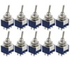 Hailege 10pcs AC 125V 6A Amp ON/ON 6 Terminals 2