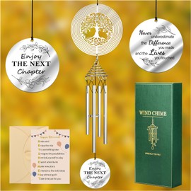 Retirement Gifts for Women Men 2024, Retirement Wind Chimes with Wind Spinner, Funny Happy Retirement Gifts for Coworker, Teacher, Retired Friends, Boss, Nurse, Mom, Grandma, Best Retiree Gift Ideas
