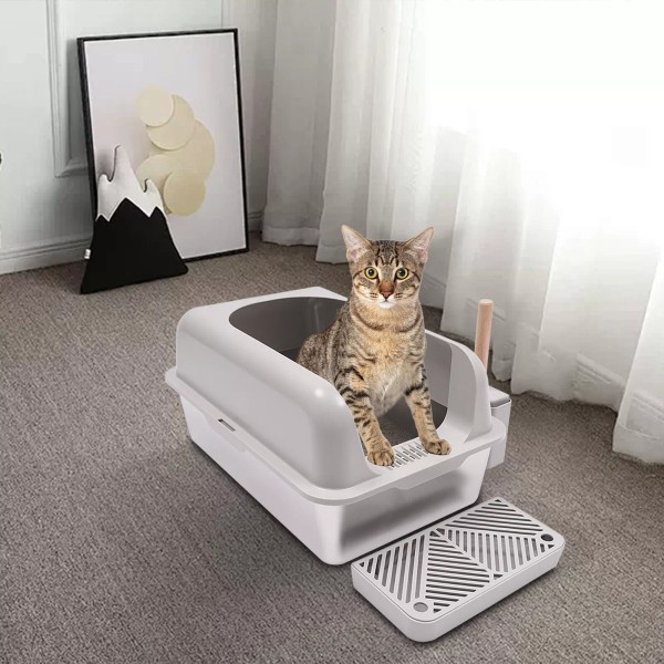 n/a 20L Stainless Steel Cat Litter Box, Large Litter Box