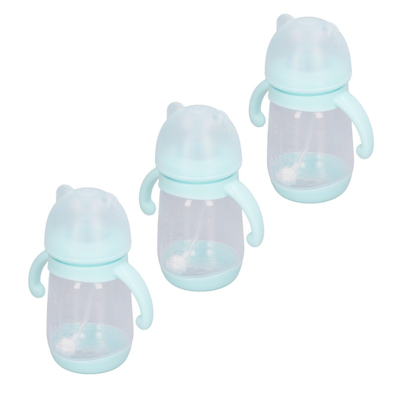 3pcs Self Grip Baby Bottle Bear Shaped Detachable Leakproof Infant
