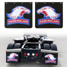 FUTAIHE Mud Flaps for Semi Trucks American Eagle PVC Tractor Trailer Heavy Duty Rubber Mudflaps Splash Guard, 24 x 24Inch, 2PCS