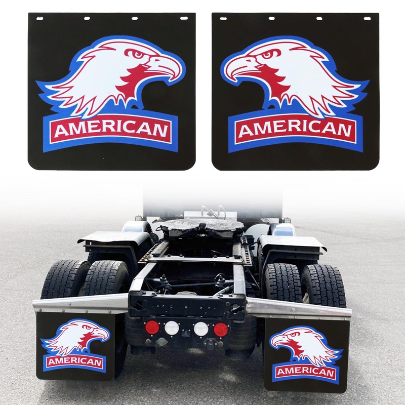 FUTAIHE Mud Flaps for Semi Trucks American Eagle PVC Tractor