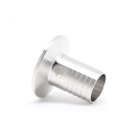 QiiMii SS304 1.5" Tri Clamp to 1" Hose Barbed Adapter Sanitary Hose Pipe Fitting