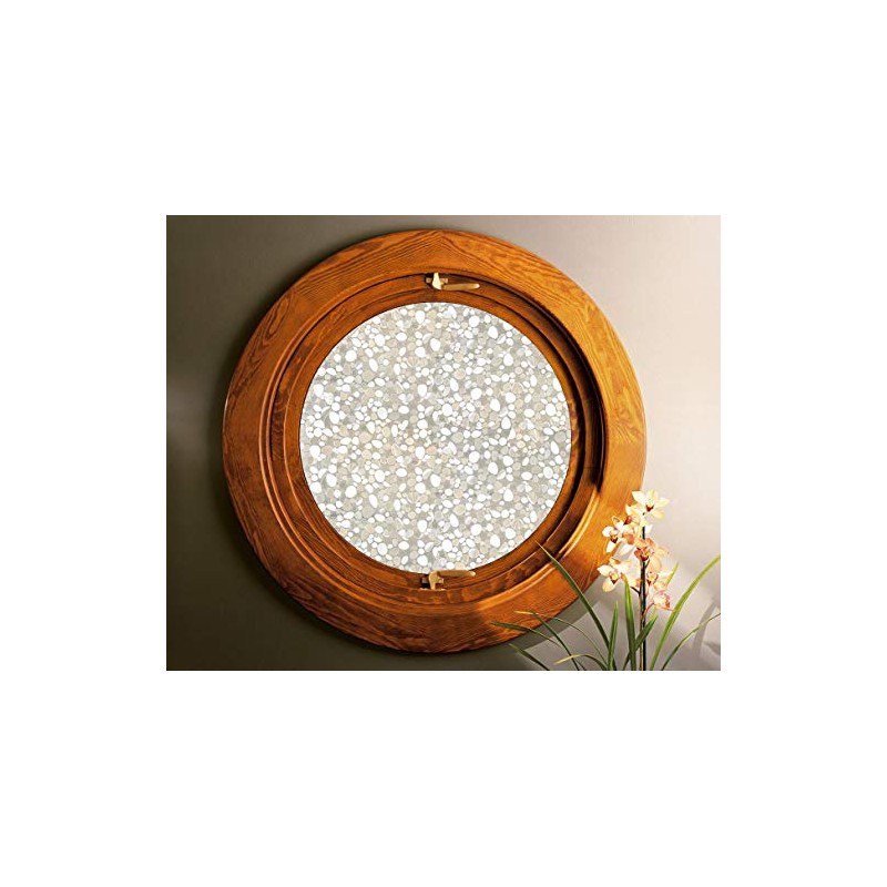 Autotech Park Precut Circle Window Film, Pebble Design, Self Static