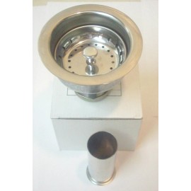 WAHL Heavy Duty Deep Cup Style Kitchen Sink Strainer with Basket and Tailpiece