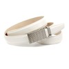 Anthoni Crown Women's Leather Belt, White