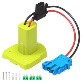 Kzreect for Power Wheel Battery Adapter, Compatible with Ryobi 18V Battery, with Wire Harness Connector, 12AWG Wire, Fuse Holder & 30A Fuses, Compatible with Peg Perego Ride-On Cars