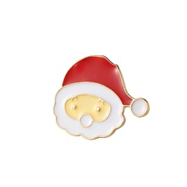Christmas Brooch Pins Santa Claus in Hat Novelty Xmas Badge Lapel Pin Jewelry Secret Gift Decoration For Men Women Boys Girls Clothing Accessory Dress Up