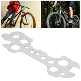 Bike Spanner, Bike Wrench Steel Multi-Hole Wrench Bicycle Cycle Mountain Bike Wrench Portable Multi-Functional Bike Repair Tool Screwdriver Wrench