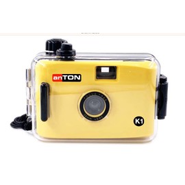 Anton K1 Refillable Reusable 35 mm Film Camera in Set with Action/Underwater Housing (Film Not Included)