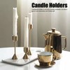 3 Pcs Candle Holders Different Heights Gold Candlestick Holders Taper
