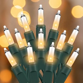 Christmas Lights Clear White 100 Count Incandescent String Light UL Certified Connectable 21feet Christmas Tree Lights for Indoor Outdoor Wedding Christmas Decorations Valentines Day Decor Green Wire