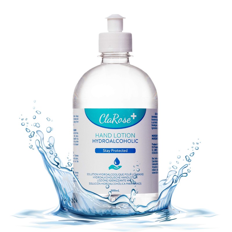 ClaRose Hand Sanitising Gel with 60% Alcohol, 500 ml