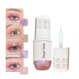 Star Liquid Glitter Eyeshadow, Shimmer Gold, Solid Color, Eye Shadow Stick, Tear Bag. 6 Color Star Sand Liquid Eye Shadow Long Lasting Waterproof High Color Eyeshadow 4g-04# Color Candy