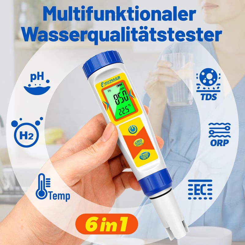 UIUZMAR Hydrogen Meter and pH Meter Water, Hydrogen Water Bottle