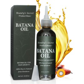 Batana Oil for Hair Growth – 100% Pure, Cold Pressed, Organic, Dr. Sebi Recommended - Prevents Hair Loss, Promotes Thickness, Unrefined, Fragrance-Free Hair Growth Serum