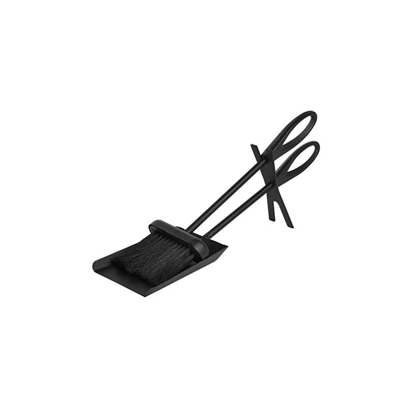 Hearth and Home Fireside Dustpan And Brush Set Black 15"