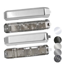 TQPONLY Interior Inner Door Handle Cover Trim | Fits 2015-2020 Ford F150 SuperCrew Truck Accessories Replacement | 1 Set Front and Rear Door Armrest Pull Handle (Chrome)