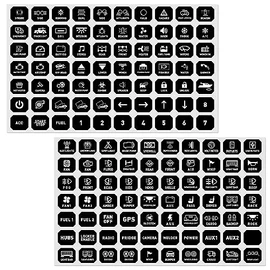 MICTUNING 140PCS Switch Panel Stickers for P1s RGB 8/12 Gang, Rocker Toggle Switch Labels for Boat Marine Truck RV Offroad