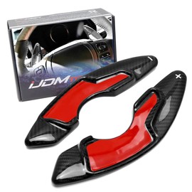 iJDMTOY High Gloss Black Genuine Carbon Fiber Large Paddle Extensions Compatible with Lexus Lexus RC is NX CT
