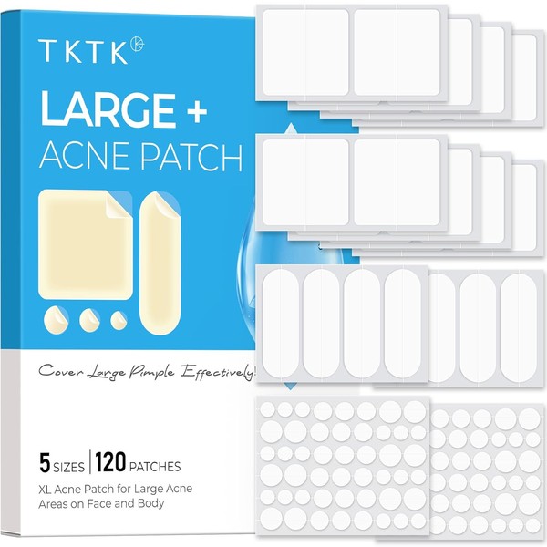 Hydrocolloid Bandages 45x45mm – Extra Large Acne Patches for Face,