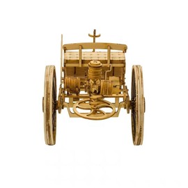 3D Wooden Puzzles for Adults DIY Mechanical Car Model, Laser Cutting Vehicle Building Kit for The First Car in The World, Assembly Vintage Wood Model Car Puzzles for Men Teens on Birthday
