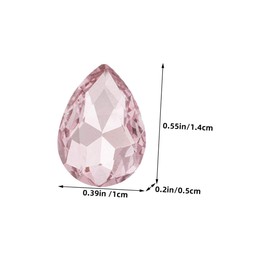 SEWACC 150pcs Glass Drop Charms Craft Making Rhinestones for Nail Art Elegant Water Drop Crystals for Jewelry Making and Nail Salon Decor