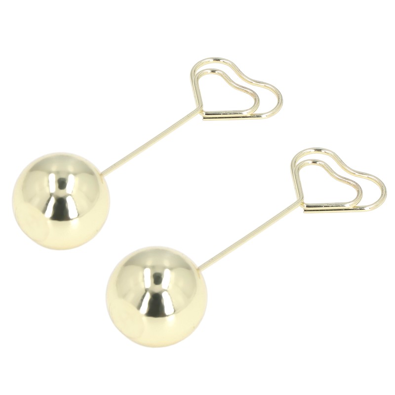 2Pcs Table Number Holder Heart Shaped Firm Stable Premium Metal