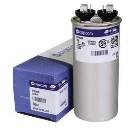 97F9635 30 uf MFD 440 Volt VAC - Replacement Round Run Capacitor by CAPCOM