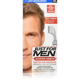 Just For Men Autostop Men's Hair Color, Light Medium Brown, 2.1 Ounce (Pack of 12)