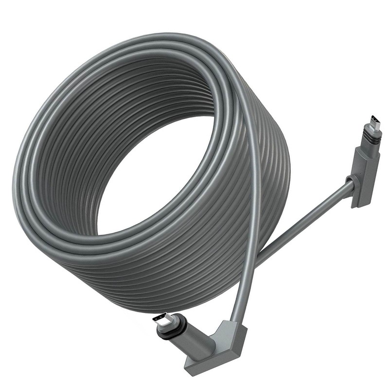 Rectangular Satellite Replacement Cable Waterproof Satellite Extension Cable Grey with