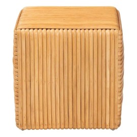 bali & pari Karina Bohemian Light Honey Rattan Footstool