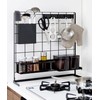 Yamazaki Kitchen Rack, Horizontal Stove Rack, Freestanding Mesh Panel for