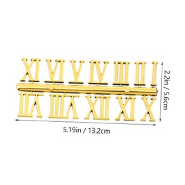 Gadpiparty 15 Sets DIY Clock Replacement Numerals Roman and Arabic Numbers Black Gold and Silver for Easy Clock Repair and