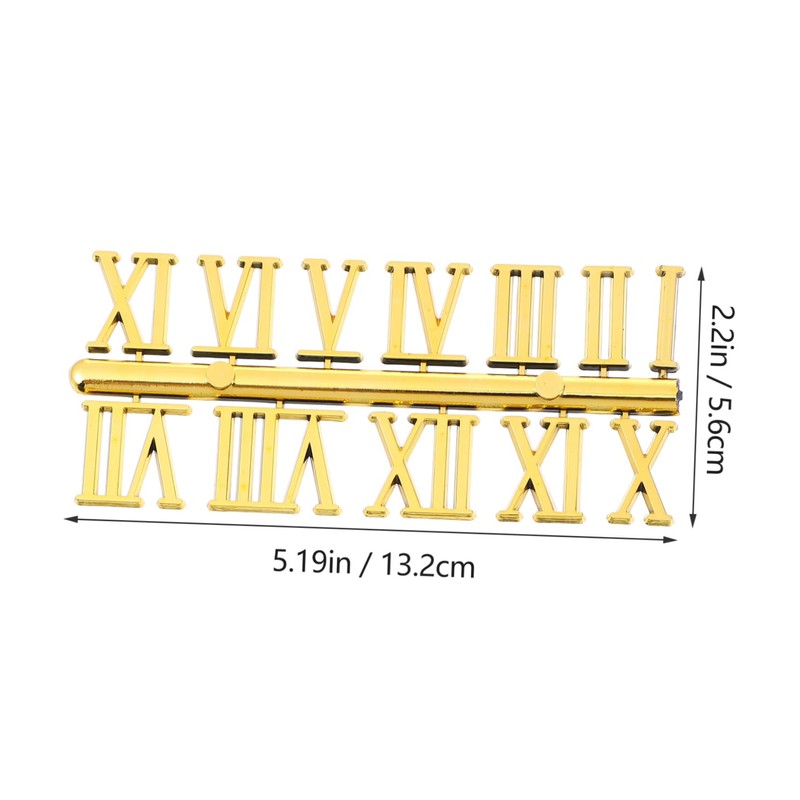 Gadpiparty 15 Sets DIY Clock Replacement Numerals Roman and Arabic