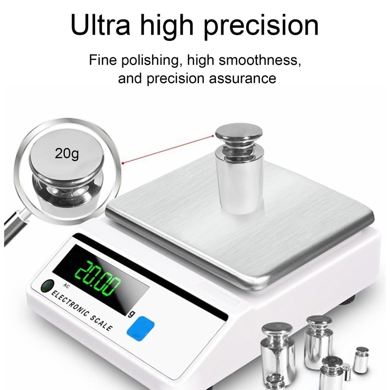 Calibration Weight Set, 5-Piece Calibration Gram Set, Measuring Weights, Set