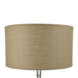FenchelShades.com Lampshade 22" Top Diameter x 22" Bottom Diameter x 12" Slant Height with Washer (Spider) Attachment for Lamps with a Harp (Burlap Natural)