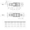 Ganter Normelemente Ball Joint Ball and Mounting Side with Screw