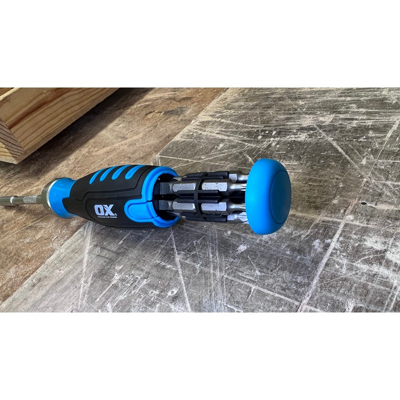 OX Pro Heavy Duty Multibit Ratchet Screwdriver - Multicolor